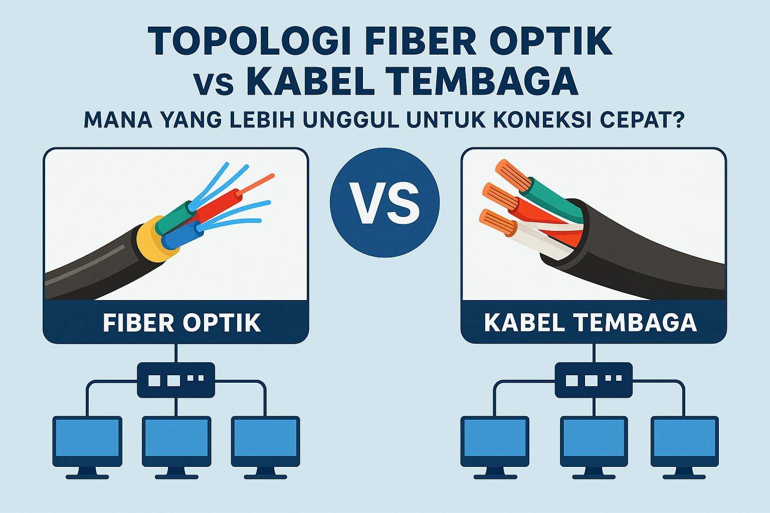 Topologi Fiber Optik vs Kabel Tembaga: Mana yang Lebih Unggul untuk Koneksi Cepat?