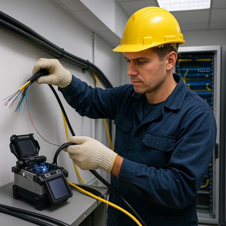 instalasi kabel fiber optik